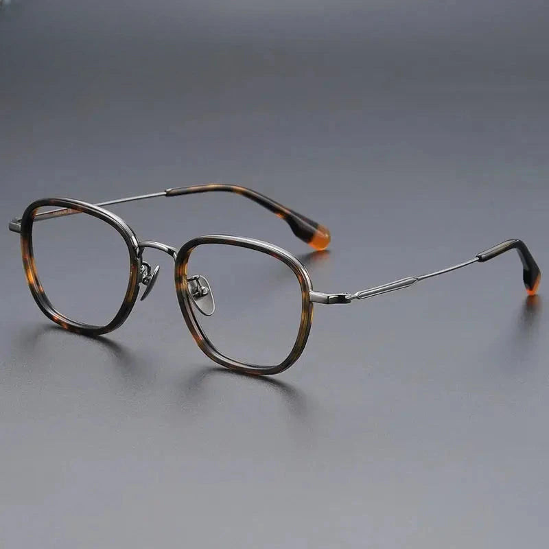 Unisex Oval Full Rim Titanium Prescription Glasses 787809 — view 3 | Rx Spectacle
