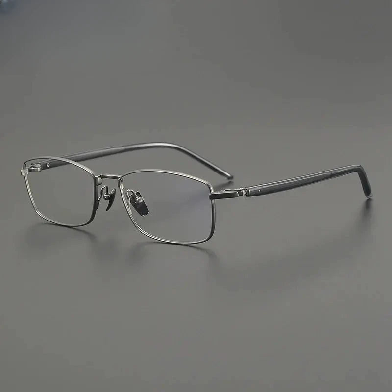 Unisex Polygon Full Rim Titanium Oversized Prescription Glasses 762648 — view 5 | Rx Spectacle