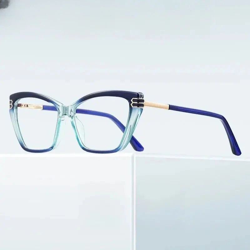 Women's Cat Eye Full Rim TR90 Prescription Glasses 882262 — view 1 | Rx Spectacle