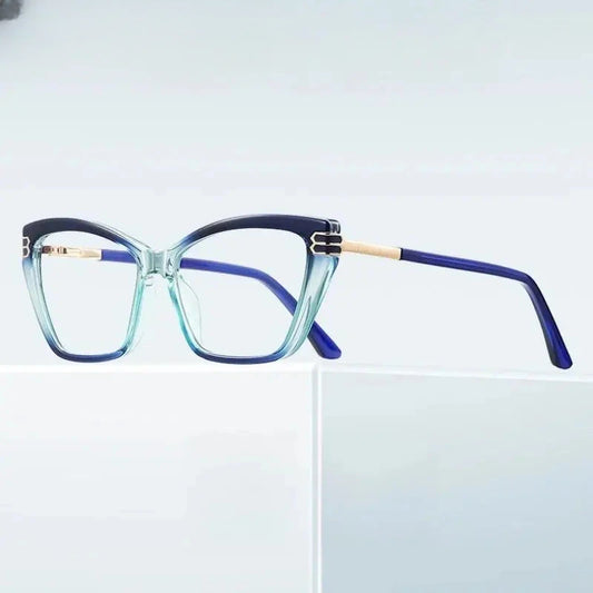 Women's Cat Eye Full Rim TR90 Prescription Glasses 882262 — view 1 | Rx Spectacle