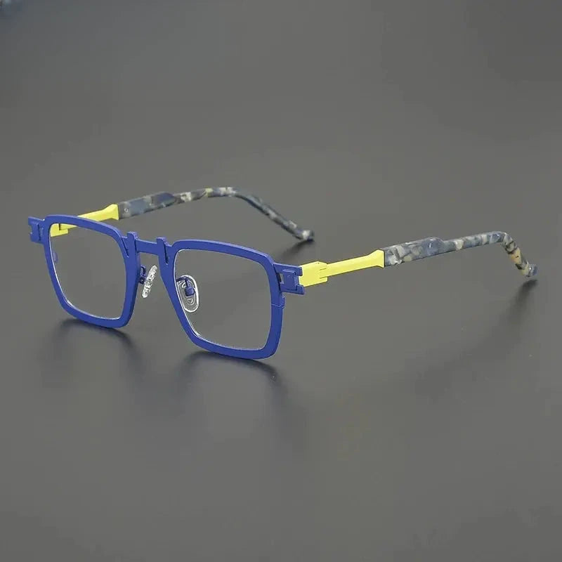 Unisex Square Full Rim Titanium Prescription Glasses Gxyj5910 — view 3 | Rx Spectacle