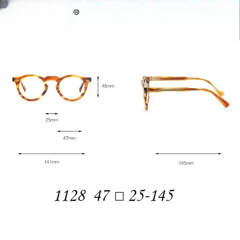 Unisex Round Full Rim Acetate Reading Glasses 633128 — view 2 | Rx Spectacle