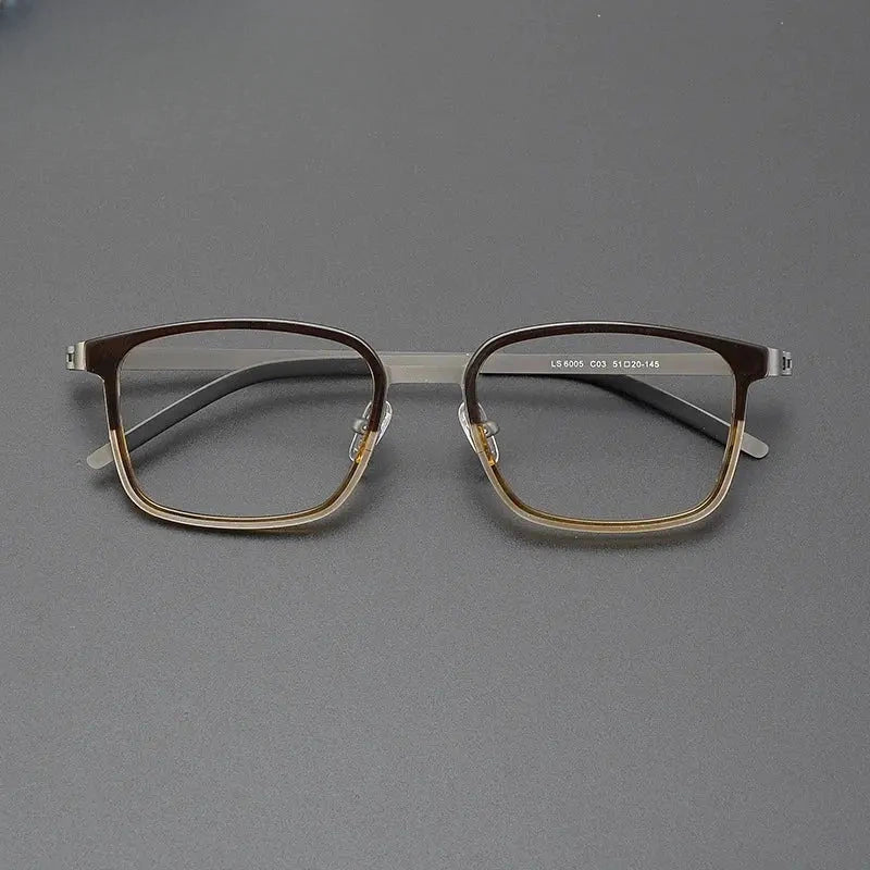 Unisex Square Full Rim Acetate Prescription Glasses Gxyj1224 — view 2 | Rx Spectacle