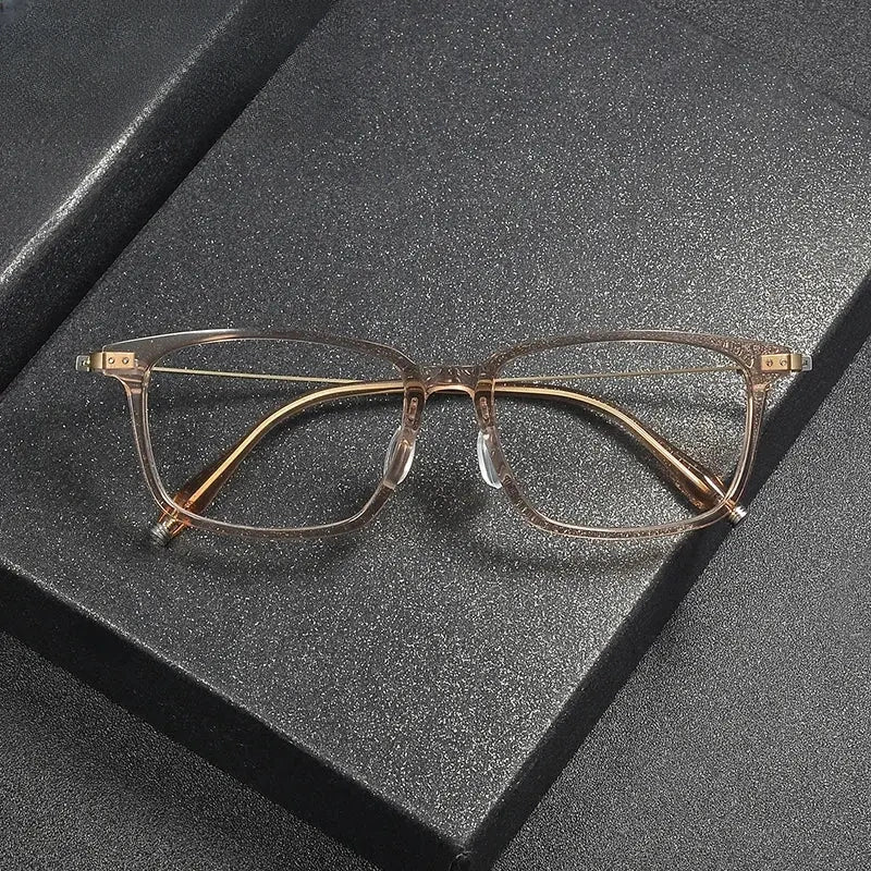 Unisex Square Full Rim Titanium Prescription Glasses 202510 — view 1 | Rx Spectacle