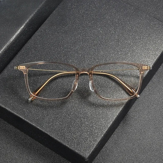 Unisex Square Full Rim Titanium Prescription Glasses 202510 — view 1 | Rx Spectacle