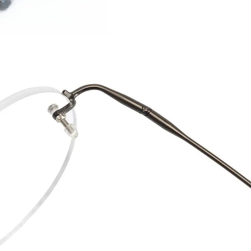 Unisex Round Rimless Titanium Prescription Glasses Kr16035a — view 6 | Rx Spectacle