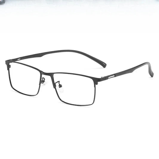 Unisex Square Full Rim Titanium Prescription Glasses 89028 — view 1 | Rx Spectacle