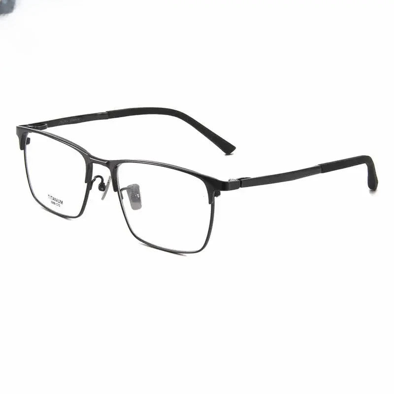 Men's Square Full Rim Titanium Prescription Glasses 406909 — view 6 | Rx Spectacle