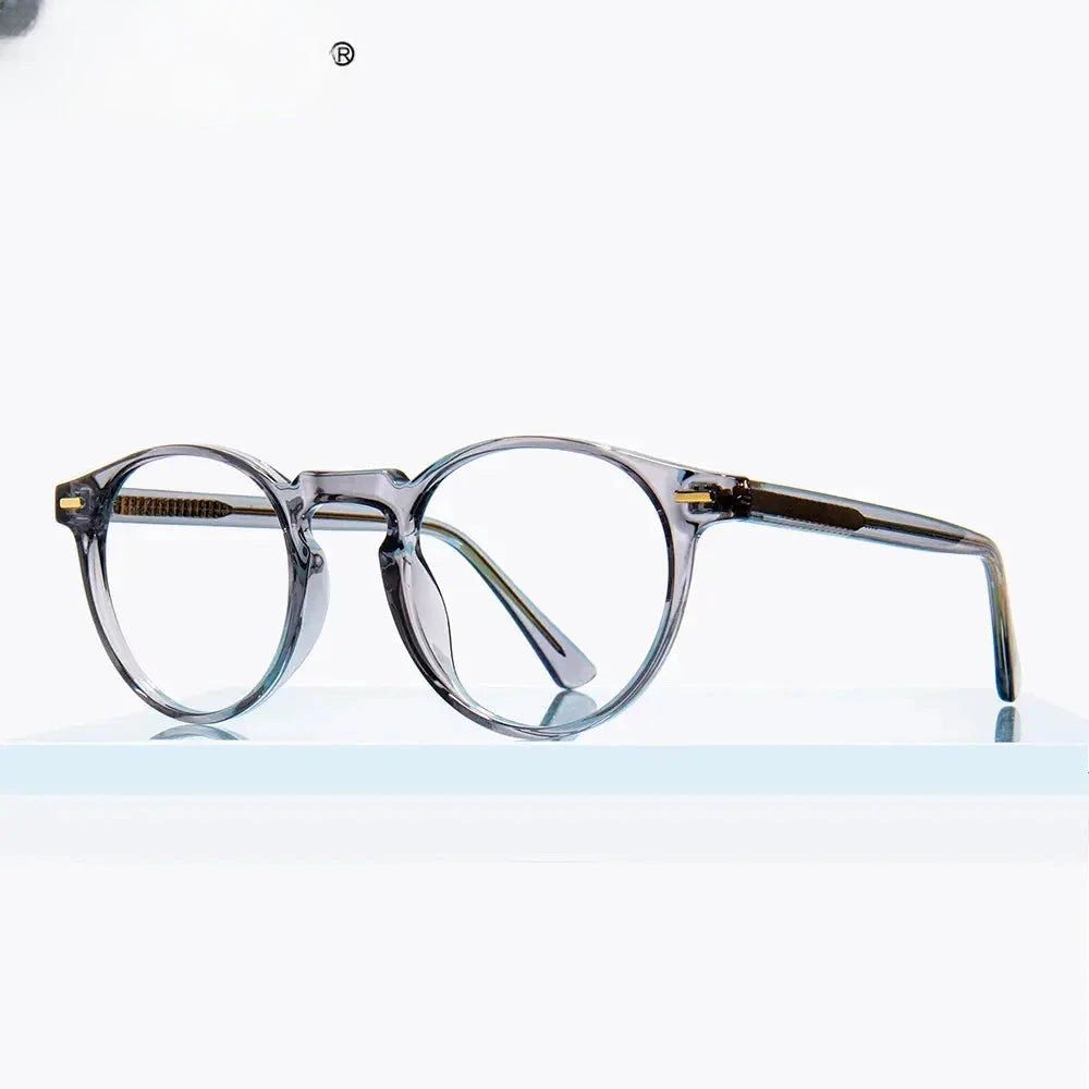 Women's Round Full Rim Titanium Reading Glasses 2083 — view 2 | Rx Spectacle