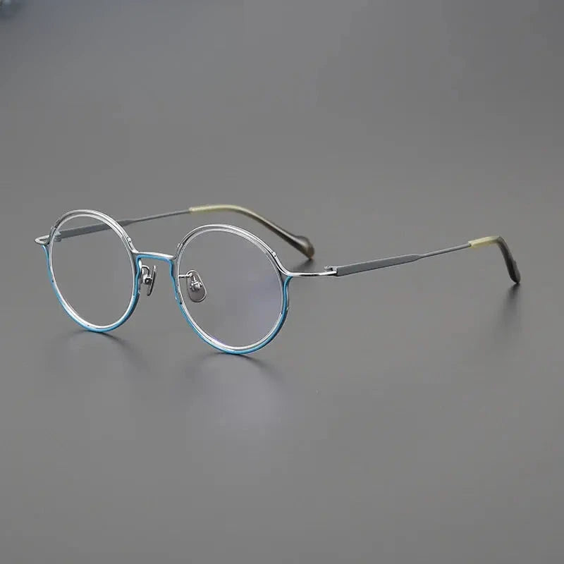 Unisex Round Full Rim Titanium Prescription Glasses Gxyj1561 — view 1 | Rx Spectacle