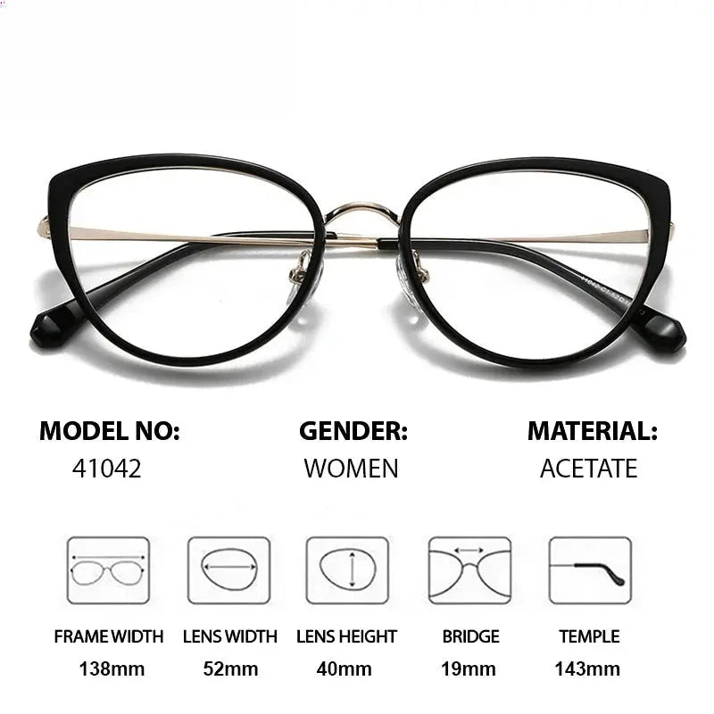 Women's Cat Eye Full Rim Acetate Prescription Glasses 441042 — view 2 | Rx Spectacle
