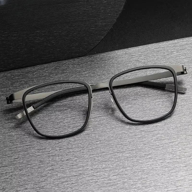 Unisex Square Full Rim Titanium Prescription Glasses 399717 — view 1 | Rx Spectacle
