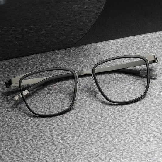 Unisex Square Full Rim Titanium Prescription Glasses 399717 — view 1 | Rx Spectacle