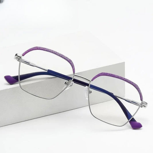 Women's Square Full Rim Alloy Prescription Glasses 3017 — view 1 | Rx Spectacle
