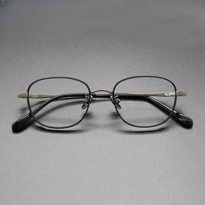 Unisex Square Full Rim Titanium Prescription Glasses Gxyj616 — view 4 | Rx Spectacle