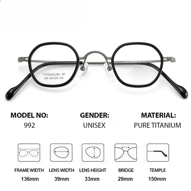 Women's Oval Full Rim Titanium Prescription Glasses 396922 — view 2 | Rx Spectacle