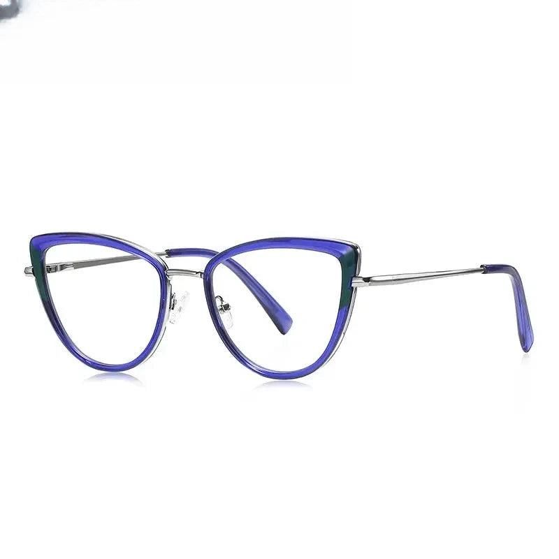 Women's Cat Eye Full Rim Titanium Prescription Glasses 613127 — view 7 | Rx Spectacle