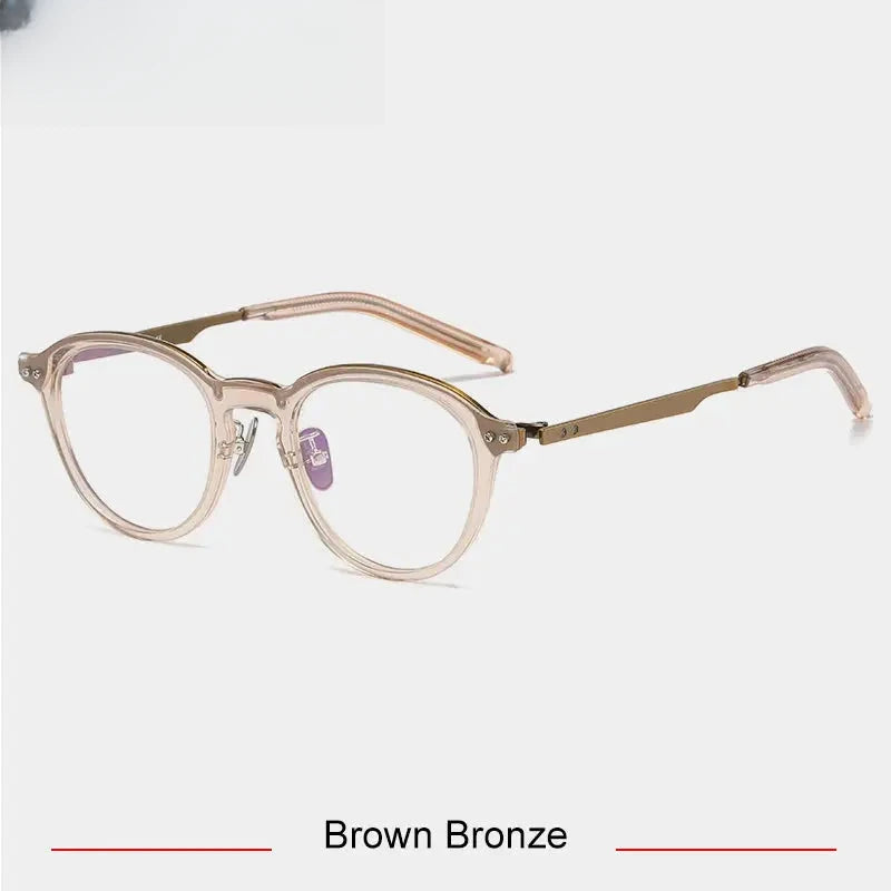 Women's Oval Full Rim Titanium Prescription Glasses 422113 — view 8 | Rx Spectacle