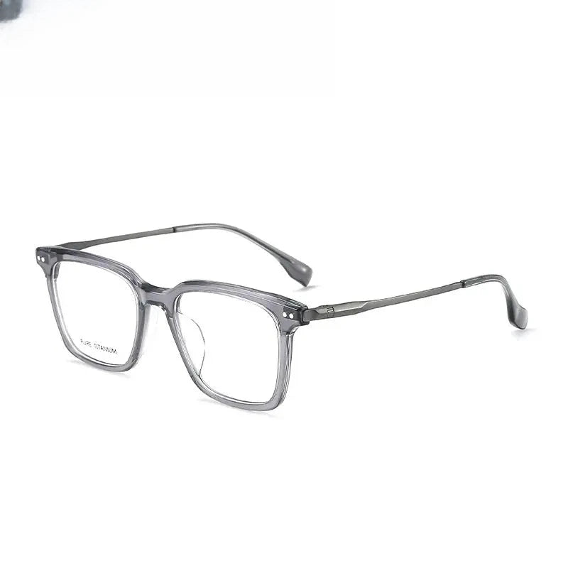 Unisex Square Full Rim Titanium Prescription Glasses 58005 — view 1 | Rx Spectacle