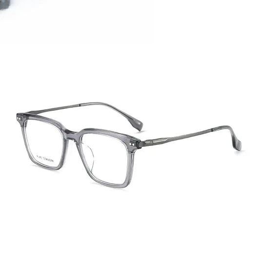Unisex Square Full Rim Titanium Prescription Glasses 58005 — view 1 | Rx Spectacle