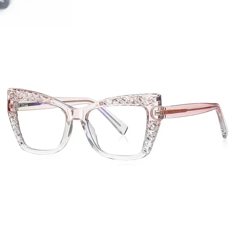 Women's Cat Eye Full Rim Plastic Reading Glasses Pfd2184 — view 6 | Rx Spectacle