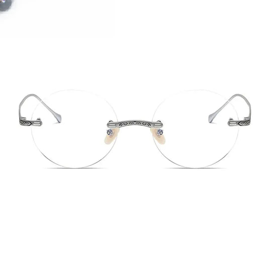 Women's Oval Rimless Titanium Prescription Glasses 35933 — view 1 | Rx Spectacle