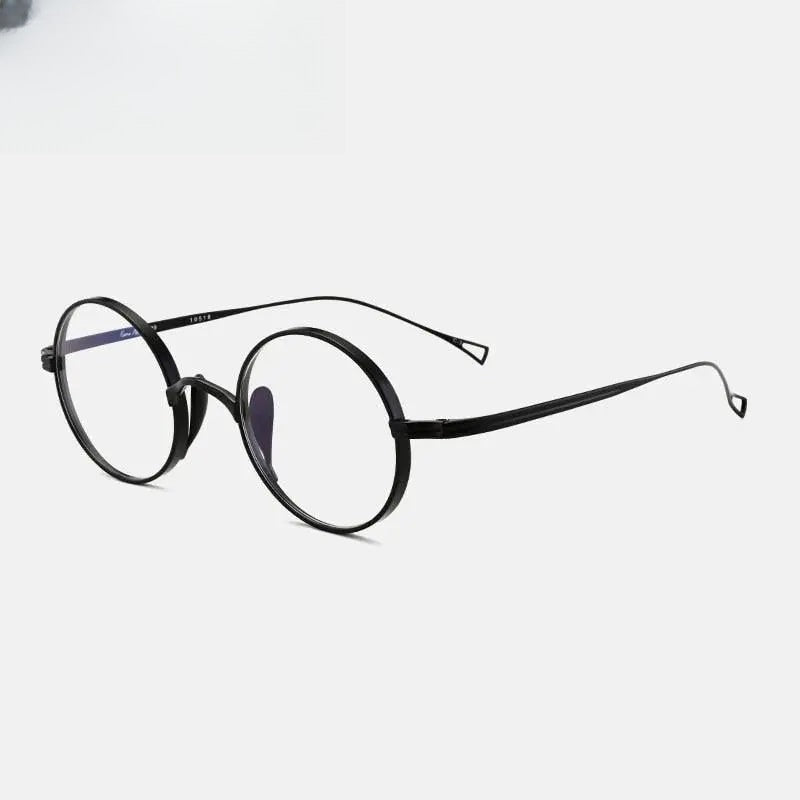 Unisex Round Full Rim Titanium Prescription Glasses Gxyj02 — view 6 | Rx Spectacle