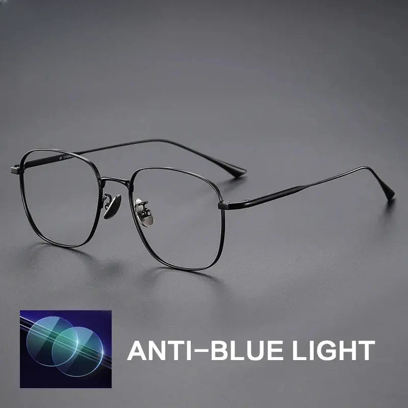 Unisex Polygon Full Rim Titanium Reading Glasses 531845 — view 5 | Rx Spectacle