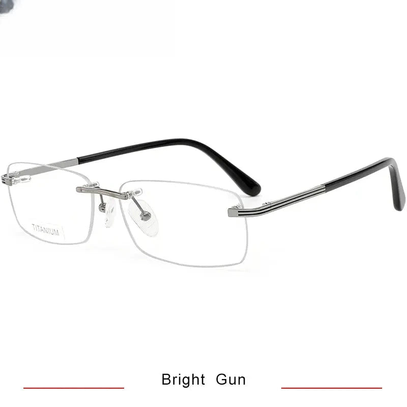 Women's Square Rimless Titanium Prescription Glasses 3887360 — view 4 | Rx Spectacle