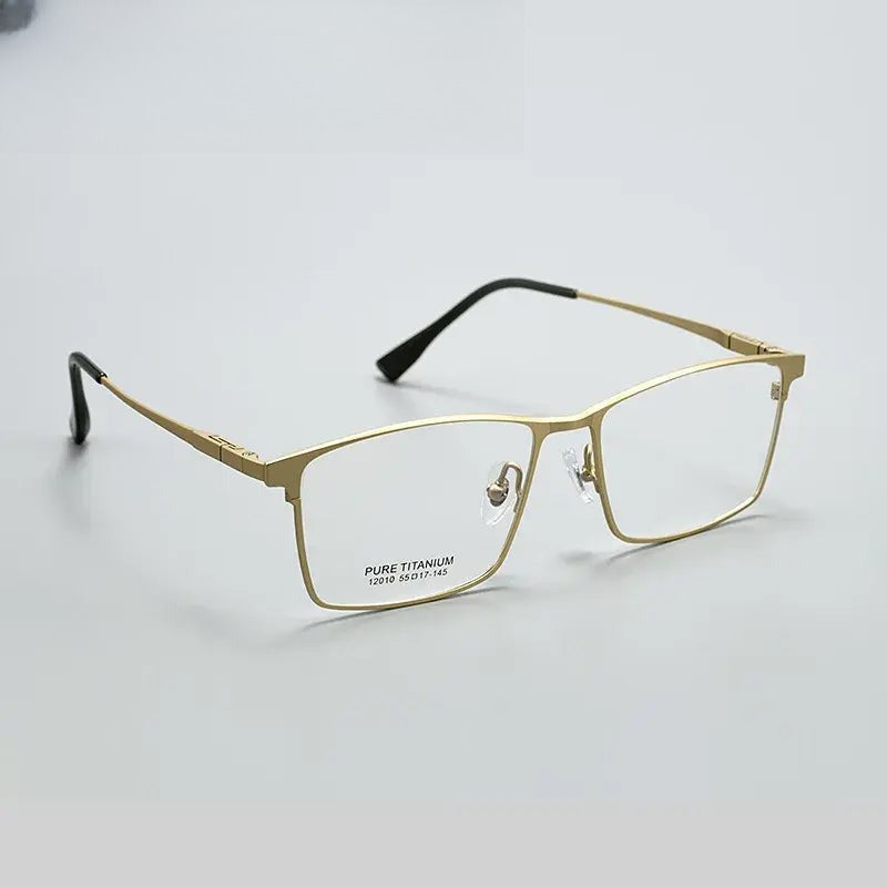 Men's Browline Full Rim Titanium Prescription Glasses 612010 — view 1 | Rx Spectacle