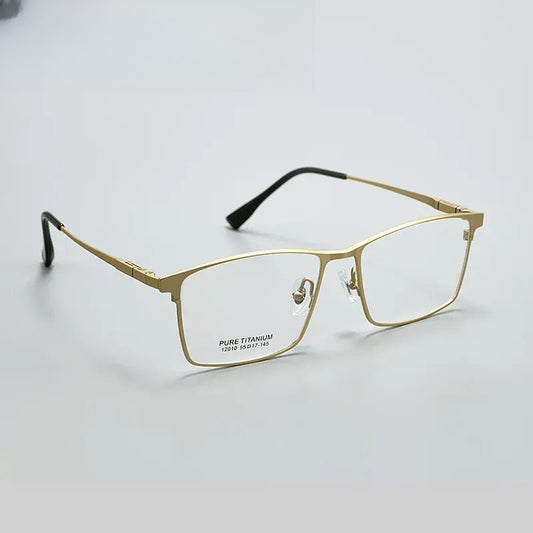 Men's Browline Full Rim Titanium Prescription Glasses 612010 — view 1 | Rx Spectacle