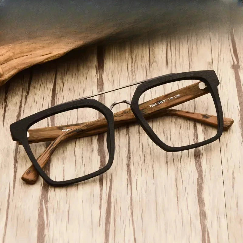 Unisex Square Full Rim Titanium Double Bridge Prescription Glasses 700600 — view 1 | Rx Spectacle