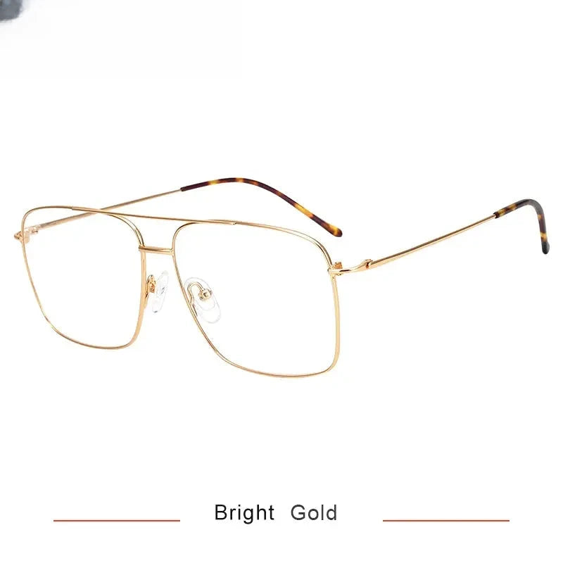 Women's Square Full Rim Titanium Double Bridge Prescription Glasses 316051 — view 3 | Rx Spectacle
