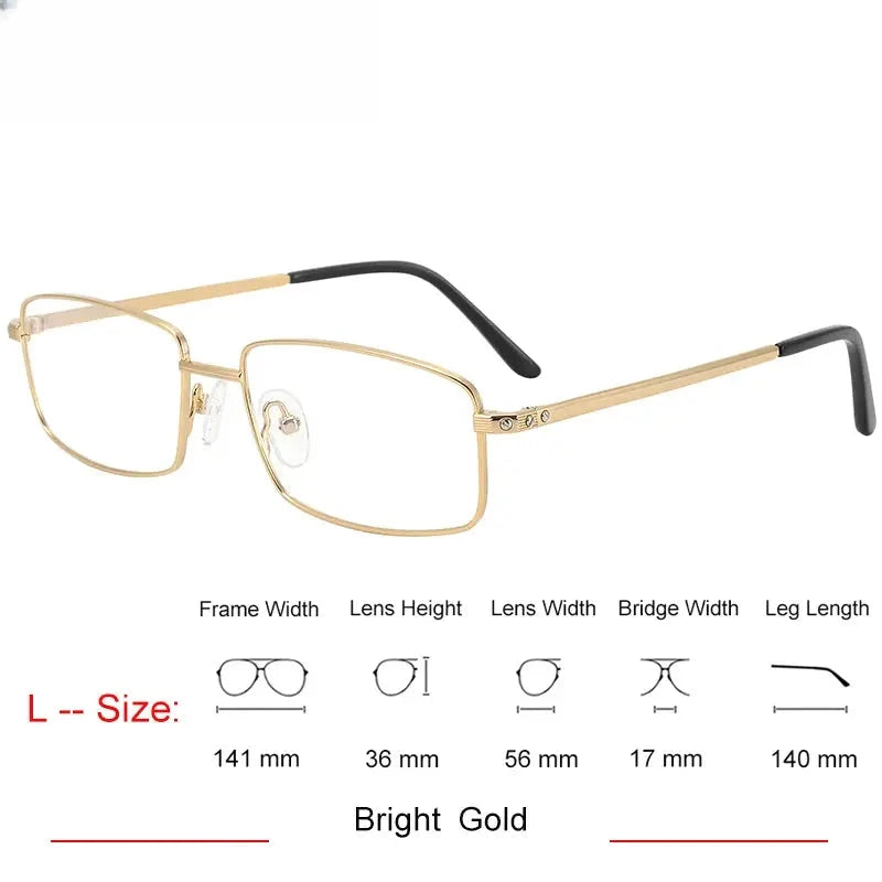 Unisex Square Full Rim Titanium Prescription Glasses 310085 — view 7 | Rx Spectacle