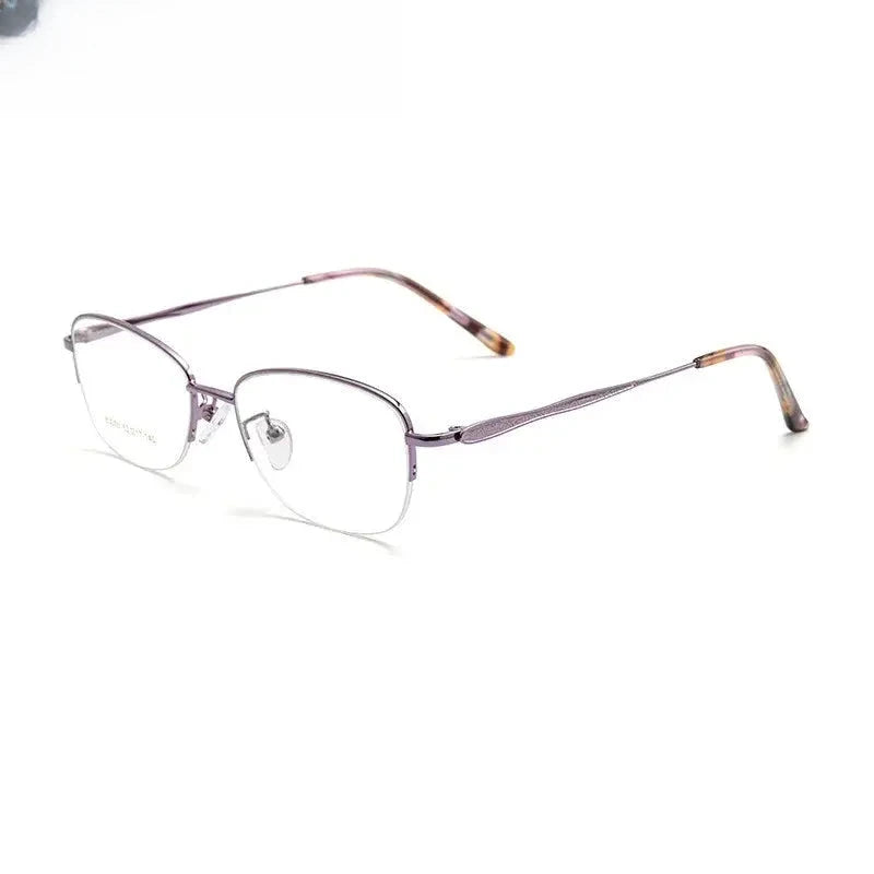 Women's Oval Semi-Rimless Alloy Prescription Glasses 383003 — view 6 | Rx Spectacle