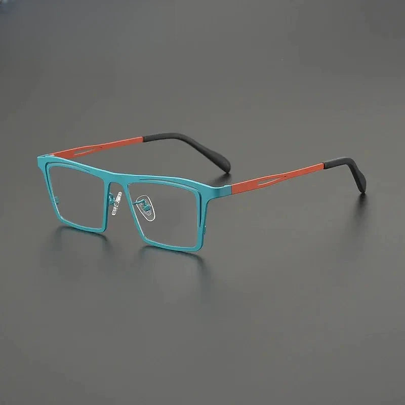Unisex Browline Full Rim Titanium Prescription Glasses G85879 — view 5 | Rx Spectacle