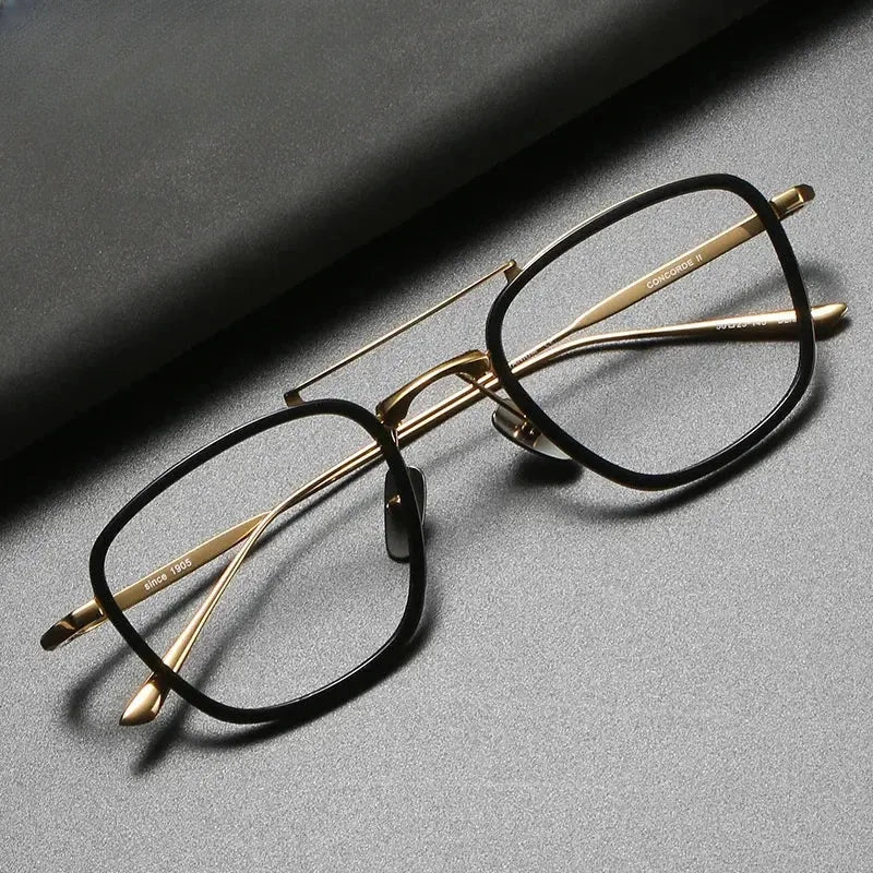 Women's Polygon Full Rim Titanium Prescription Glasses 887142 — view 1 | Rx Spectacle