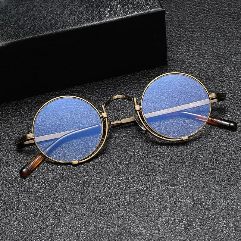 Unisex Round Full Rim Titanium Prescription Glasses Gxyj998 — view 1 | Rx Spectacle