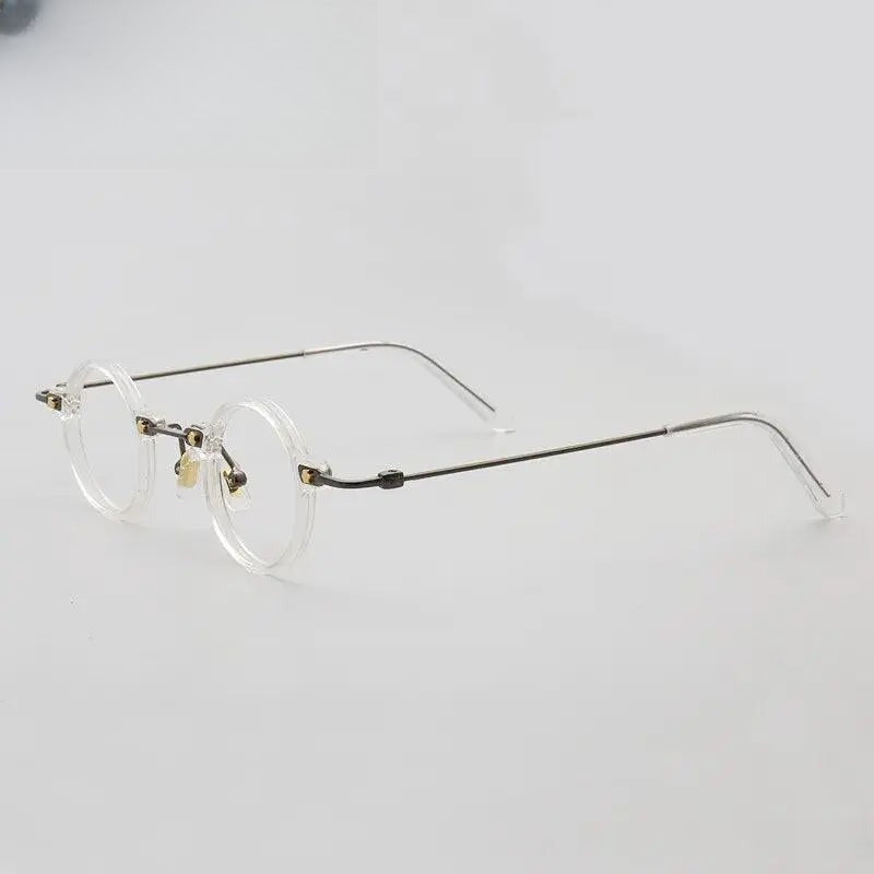 Unisex Round Full Rim Acetate Prescription Glasses 3636 — view 4 | Rx Spectacle