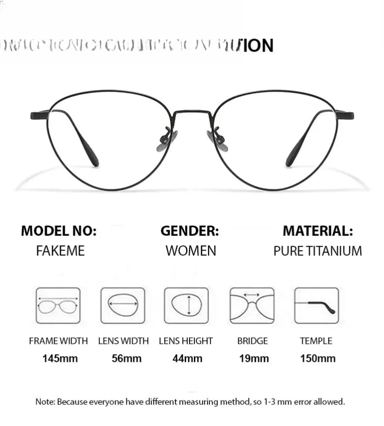 Unisex Cat Eye Full Rim Titanium Prescription Glasses 814519 — view 2 | Rx Spectacle