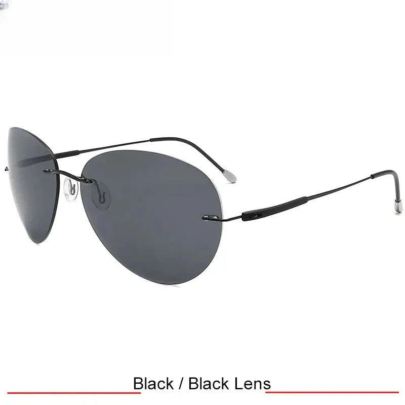 Men's Oval Rimless Titanium Screwless Prescription Glasses 426803 — view 4 | Rx Spectacle