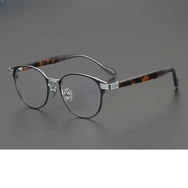 Unisex Oval Full Rim Titanium Prescription Glasses 190073 — view 1 | Rx Spectacle