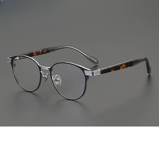 Unisex Oval Full Rim Titanium Prescription Glasses 190073 — view 1 | Rx Spectacle