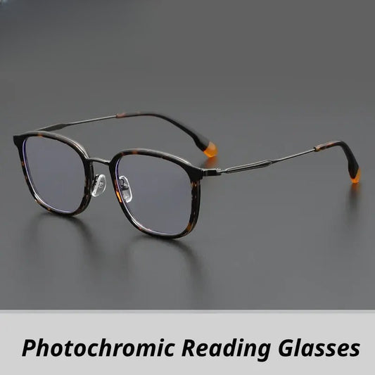 Unisex Square Full Rim Titanium Reading Glasses G00388 — view 1 | Rx Spectacle