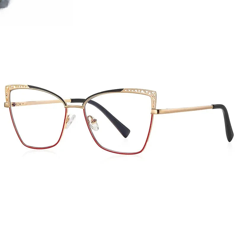 Women's Square Full Rim Alloy Reading Glasses 3106 — view 7 | Rx Spectacle