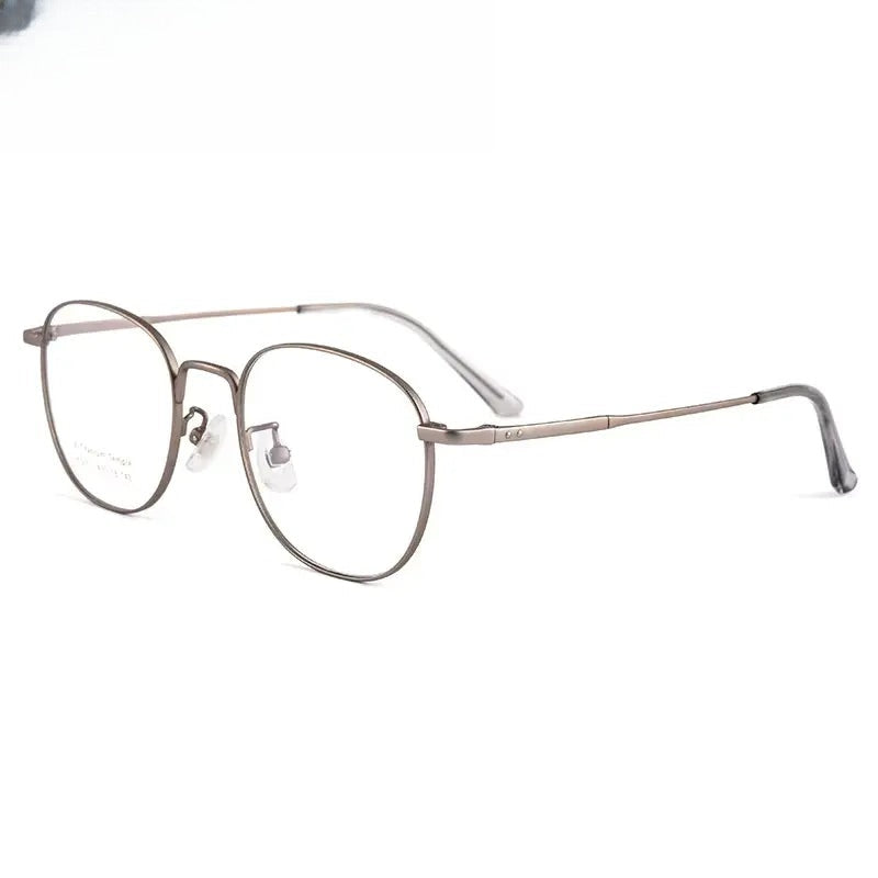 Women's Oval Full Rim Titanium Prescription Glasses 95053 — view 1 | Rx Spectacle