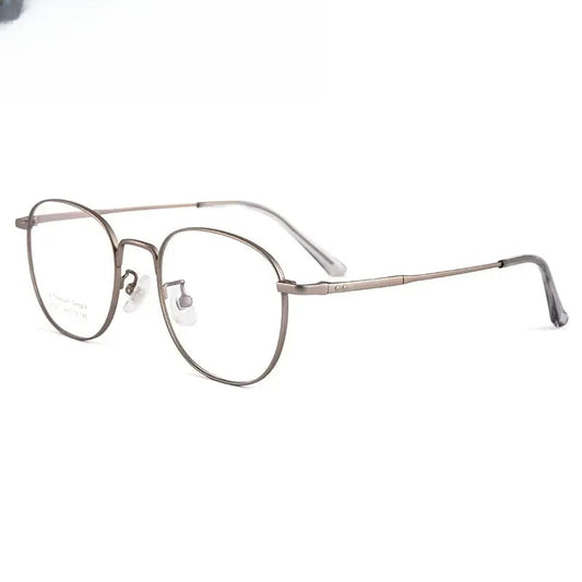 Women's Oval Full Rim Titanium Prescription Glasses 95053 — view 1 | Rx Spectacle