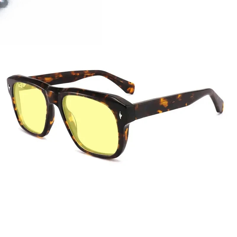 Unisex Square Full Rim Acetate Prescription Glasses Mo16 — view 6 | Rx Spectacle