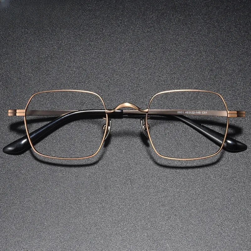 Men's Square Full Rim Titanium Reading Glasses V6801 — view 2 | Rx Spectacle