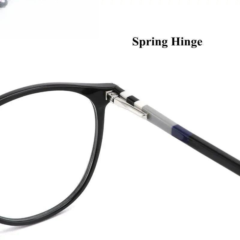 Unisex Round Full Rim Titanium Prescription Glasses 8019 — view 7 | Rx Spectacle